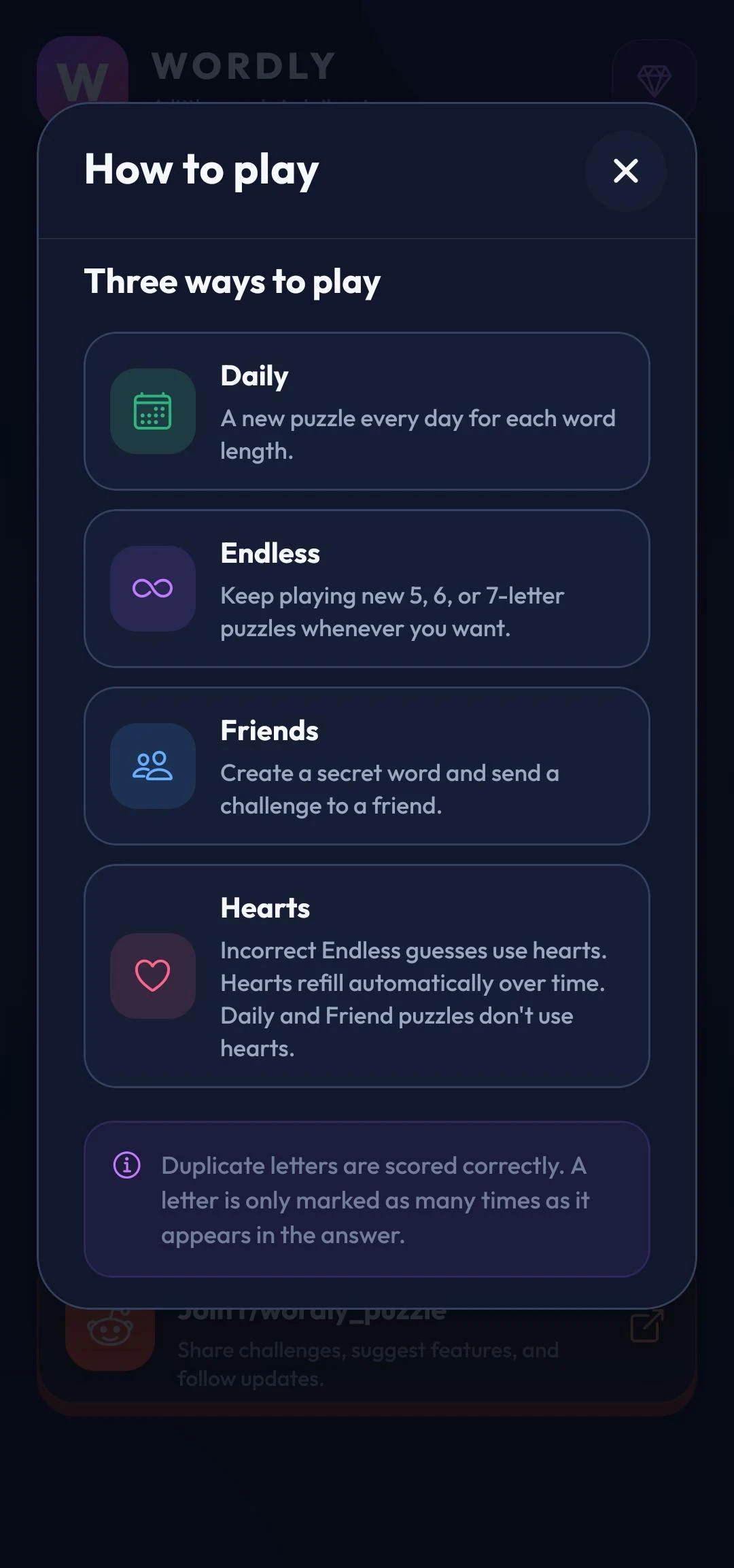 Wordly: Daily Word Puzzle Game screenshot